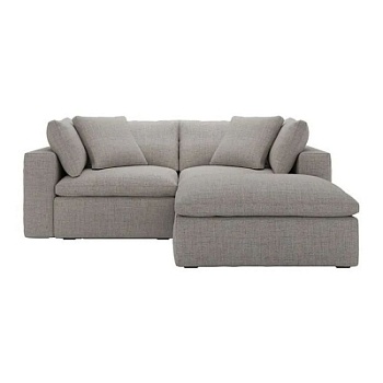 Фото Двухместный угловой диван Soft темно-серого цвета