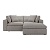 Фото Двухместный угловой диван Soft темно-серого цвета