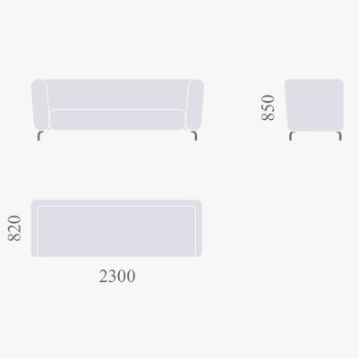 Фото Диван LUMISATU серого цвета