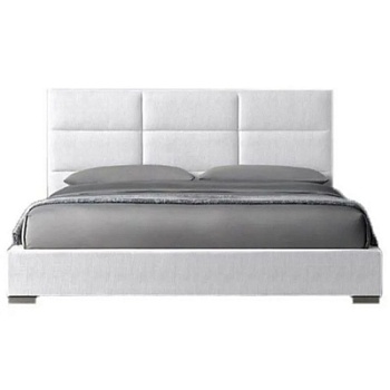 Фото Двуспальная кровать с подъемным механизмом Modena Channel серого цвета