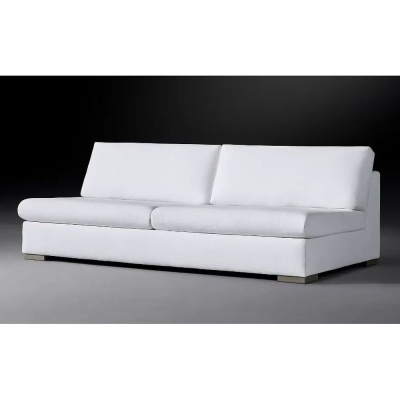 Фото Двухместный диван Modena Taper Armless белого цвета