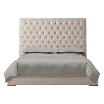 Фото Двуспальная кровать Adler Panel Diamond бежевого цвета