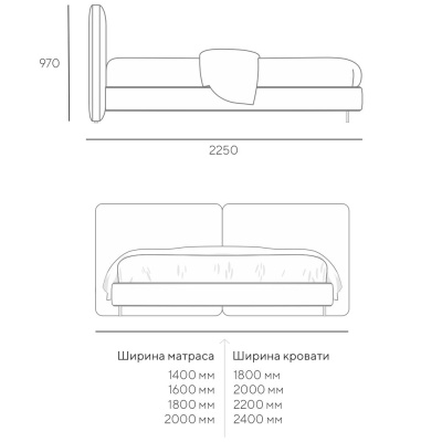 Фото Кровать TATLIN бежевого цвета