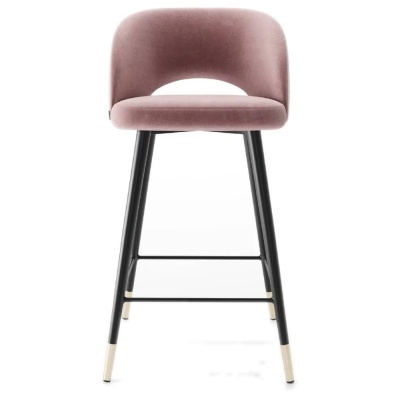 Фото Полубарный стул RING розового цвета