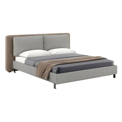 Фото Двуспальная кровать King's Cave серого цвета