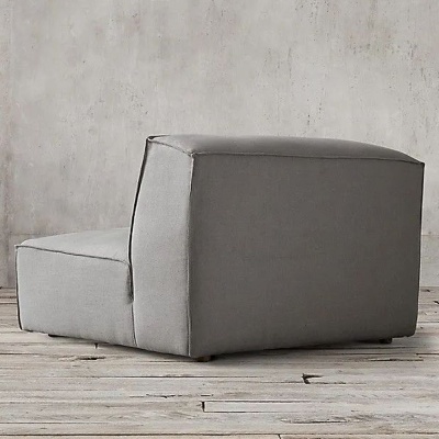 Фото Модуль без подлокотников Como темно-серого цвета