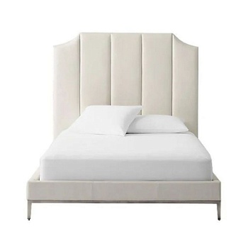 Фото Двуспальная кровать с высоким изголовьем Sabine бежевый цвета