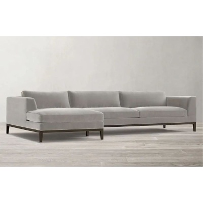 Фото Угловой диван Italia Taper серого цвета