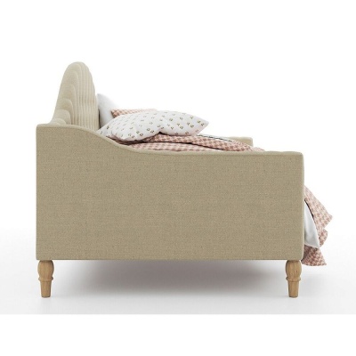 Фото Детская кровать дейбед Reese Tufted  кремового цвета