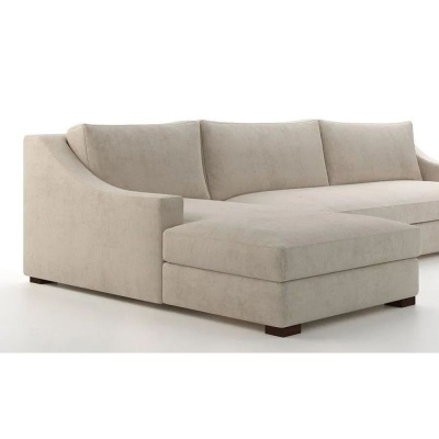 Фото Угловой диван Modena Slope Arm светло-серого цвета