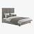 Фото Двуспальная кровать с высоким изголовьем Memphis серого цвета