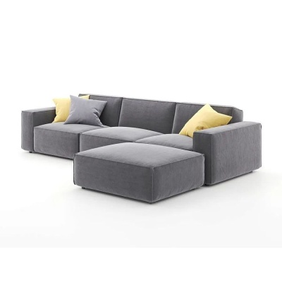 Фото Модульный угловой диван Como серого цвета