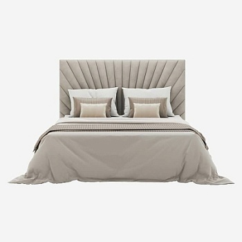 Фото Двуспальная кровать Elliot Deco серого цвета