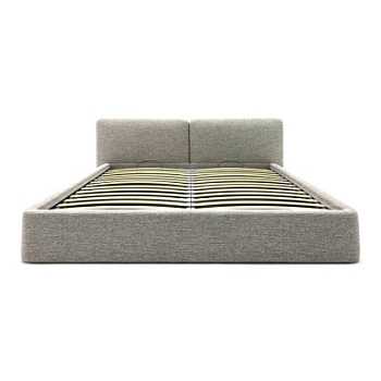 Фото Кровать TATLIN серого цвета с местом для хранения