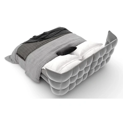 Фото Кровать HUSK горчичного цвета