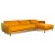 Фото Угловой диван JOGVAN  горчичного цвета