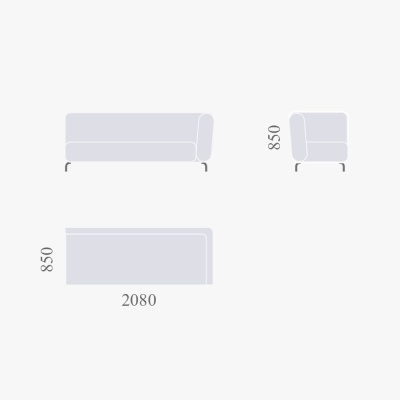 Фото Угловой диван LUMISATU серого цвета