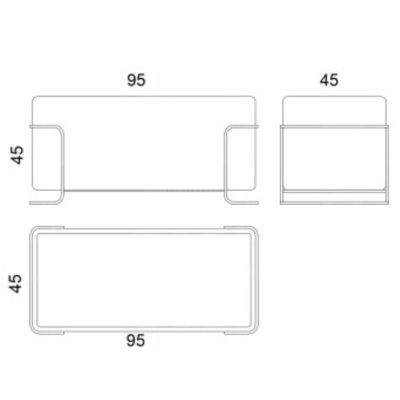 Фото Пуф из коллекции MODULO синего цвета