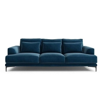 Фото Трехместный диван Venue Velvet Max фиолетово-синего цвета