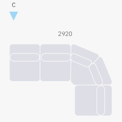 Фото Модульный диван ROGNAN в комбинированном цвете