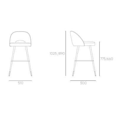 Фото Полубарный стул RING розового цвета