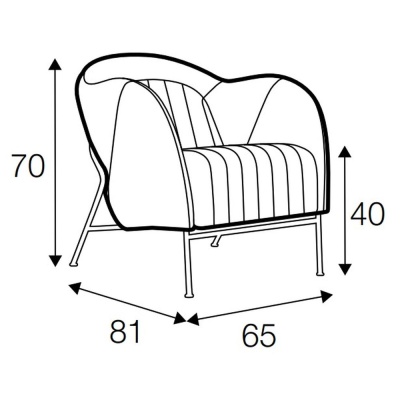 Фото Кресло MINI бордового цвета
