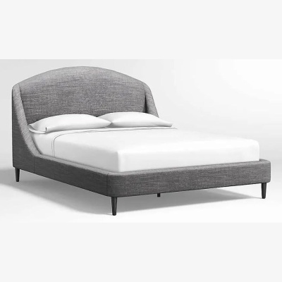 Фото Двуспальная кровать мягкая Lafayette темно-серого цвета