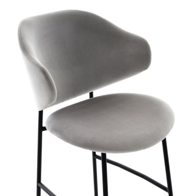 Фото Полубарный стул PRINCE серого цвета