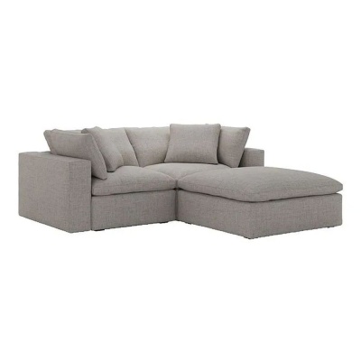 Фото Двухместный угловой диван Soft темно-серого цвета