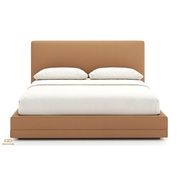 Фото Двуспальная кровать с механизмом Cardiff коричневого цвета