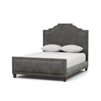 Фото Двуспальная кровать Quinn темно-серого цвета