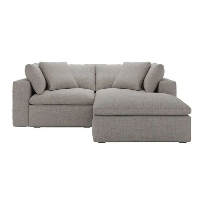 Фото Двухместный угловой диван Soft темно-серого цвета