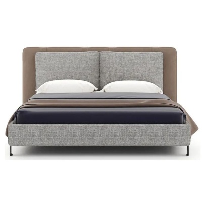 Фото Двуспальная кровать King's Cave серого цвета