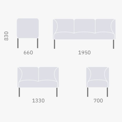 Фото Трехместный диван TORSO бежевого цвета