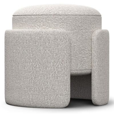 Фото Пуф ROSE белого цвета