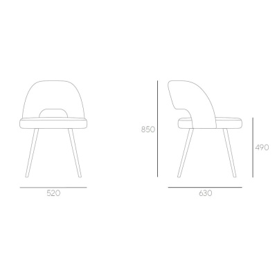 Фото Обеденный стул RING серого цвета