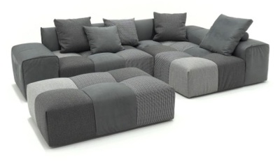 Фото Диван PIXEL комби-серый