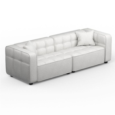 Фото Двухместный диван Cube светло-серого цвета