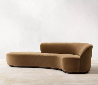 Фото Четырехместный диван Copenhagen Asymmetrical светло-коричневого цвета