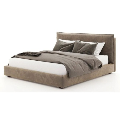 Фото Двуспальная кровать Lotus коричневого цвета