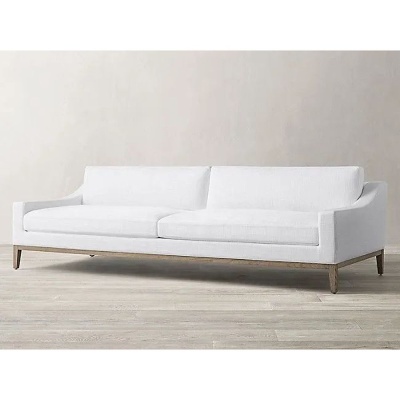 Фото Двухместный диван Italia Slope светло-серого цвета