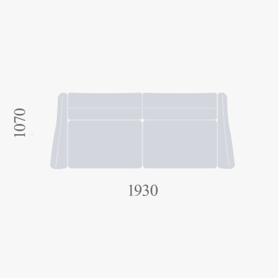 Фото Двухместный диван SOLVEIG серого цвета