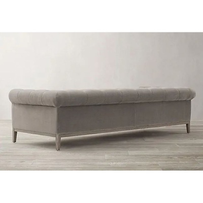 Фото Четырехместный диван Modena Chesterfield серого цвета