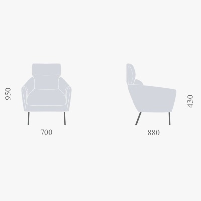 Фото Кресло VIKNA синего цвета