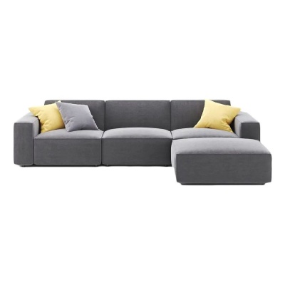 Фото Модульный угловой диван Como серого цвета