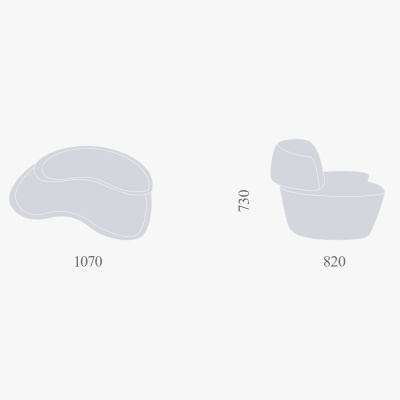 Фото Кресло LUMO  сине-серого цвета