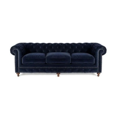 Фото Трехместный диван Chesterfield черновато-синий цвета