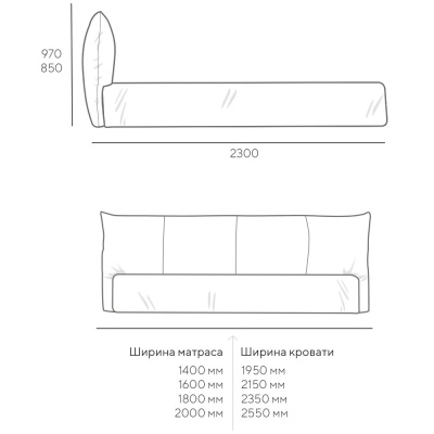 Фото Кровать DREAM  бежевого цвета