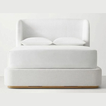 Фото Двуспальная кровать с боковой спинкой Madero белого цвета