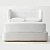 Фото Двуспальная кровать с боковой спинкой Madero белого цвета